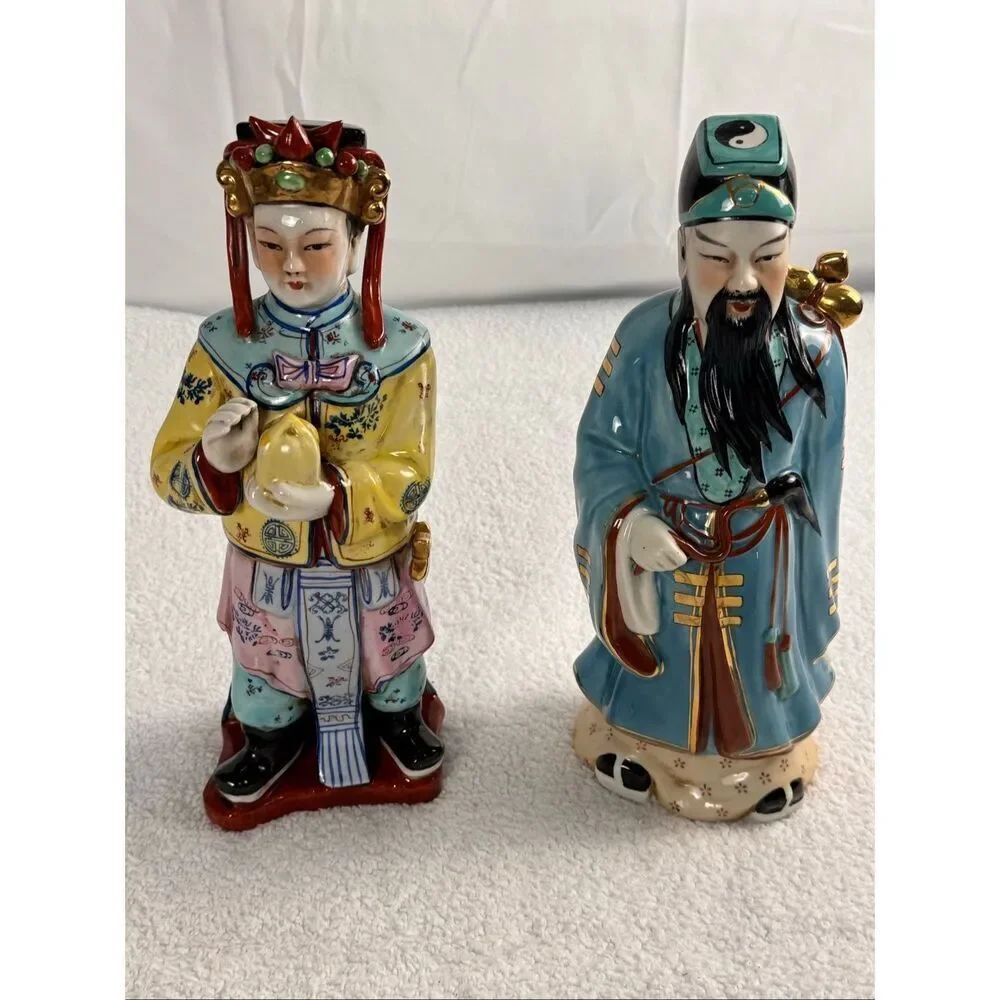 Vintage Chinese Porcelain Figurines Hand Painted - No Markings